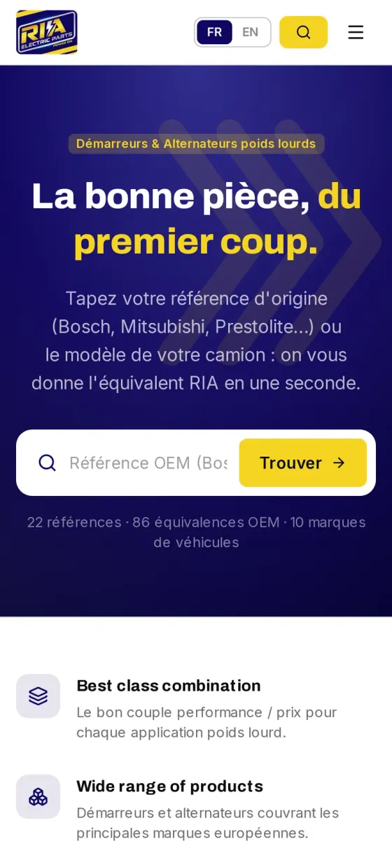 Le site RIA sur téléphone